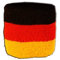 Flaggenfritze® Schweißband Flagge Deutschland, 2er Set, Unisex, Alle Altersgruppen, Sportbegeisterte, Deutschland-Fans, Schwarz, Rot, Gold, 7 x 8 cm