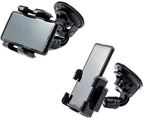 Digicharge® Robust 360 Degrees Rotating Mobile Phone Holder for iPhone X 8 7 7 10 Plus 6s 6 SE 5s, Samsung Galaxy S9 S8 S7 S6 J5 A5 Note, Asus Zenfone 3, Huawei and Sat Nav Garmin TomTom Mio Navman Binatone