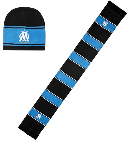 OLYMPIQUE DE MARSEILLE Coffret cadeau écharpe + bonnet OM - Collection officielle