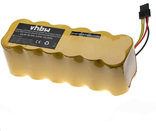 vhbw Akku kompatibel mit Ariete Briciola 2711 | Home Cleaner Heimroboter (2000 mAh, 14,4 V, NiMH) - für AT5186005100, LP43SC2000P