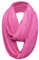 Plain 50% Cotton Blend Jersey Snood Scarf, Fuchsia