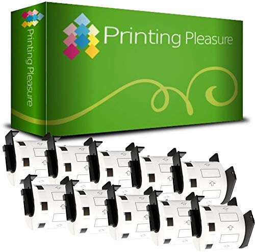10 x DK11209 Adressetiketten kompatibel für Brother P-Touch QL-500 QL-570 QL-700 QL-720NW QL-800 QL-810W QL-820NWB QL-1100 QL-1110NWB | 29mm x 62mm | 800 Stück | Thermopapier mit Kunststoffhalter
