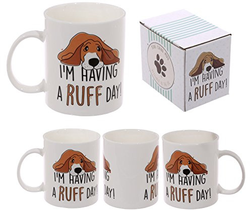 Jack Evans I'm Having a Ruff Day Bone China Dog Mug in Gift Box