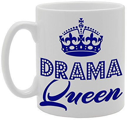 MG316 Drama Queen novità regalo stampato tè caffè tazza in ceramica