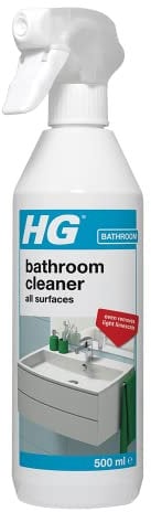 HG Bathroom Cleaner Spray, All Surface Cleaner & Limescale Remover, Universal Cleaner for Sink, Bath & Shower, Tile Floor Cleaner & Shower Spray, Effective Descaler & Toilet Cleaner Spray - 500ml