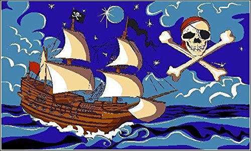 U24 Drapeau du bateau pirate 90 x 150 cm