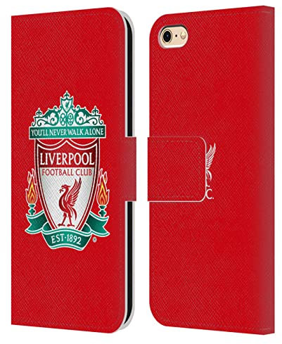 Head Case Designs Officially Licensed Liverpool Football Club Red 1 Crest 1 Leather Wallet Case Compatible With Apple iPhone 6 / iPhone 6s
