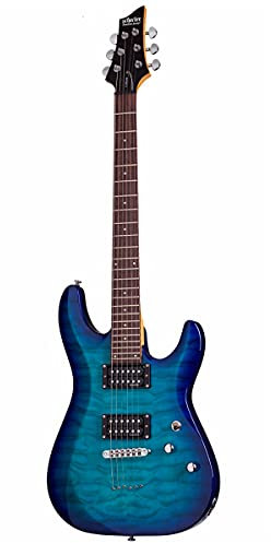 Schecter C-6 Plus Ocean Blue Burst Electric Guitar