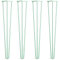 The Hairpin Leg Co. 4X Haarnadel-Tischbeine: Doppel-Schweiß Stahl, Schrauben, Anleitung, Schutzfüße. Klassischer 10mm 3 Stangen Stil. 71cm Pastellgrün