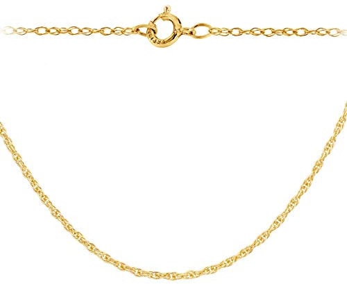 CARISSIMA Women's 9 ct Yellow Gold 0.4 mm Prince of Wales Chain Necklace of Length 46 cm/18 Inch