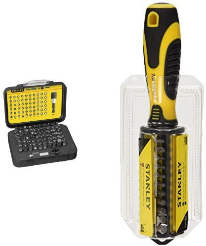 Stanley 1-13-902 - Juego de 60 puntas destornilladores + STHT0-70885 - Desatornillador muluntas, 35 piezas