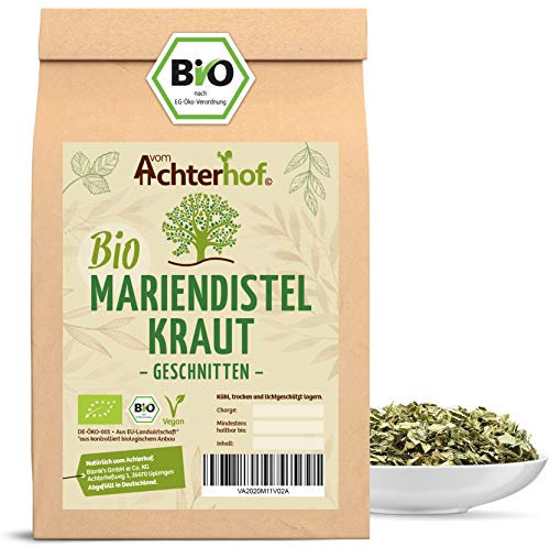 BIO Mariendistelkraut getrocknet geschnitten (100g) Mariendisteltee - milk thistle organic vom-Achterhof