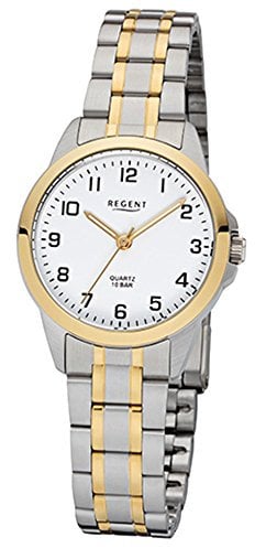 Regent Damen Analog Quarz Uhr mit Edelstahl Armband 12230659