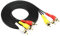 3 RCA Stecker auf 3 RCA Stecker geschirmtes Kabel, Composite Video und Stereo Audio Anschlusskabel für TV-Boxen, DVD-Player, Videorekorder, Camcorder, Projektoren,(3RCA 3RCA 1,8 m)