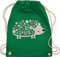 Turnbeutel Rucksack - Ostergeschenk Ostern - Süßer Igel Frühlingstiere mit Blumen - Unisize - Grün - osterartikel stoffturnbeutel ostergeschenke ostermitbringsel stoff rucksäcke kindergarten
