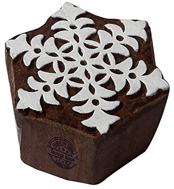 Tattoo Drucken Blöcke Schneeflocke Gestalten Holz Stempel - DIY Henna Stoff Textil Papier Ton Keramik Blocke Druck Stempel