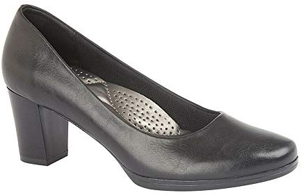 Boulevard Womens/Ladies PU Leather Plain Court Shoe (45mm Heel)