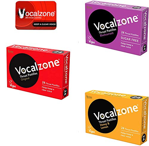 Vocalzone 3 Flavour Bundle + Free Tin! | Throat Pastilles | Multi-Pack (3 x 24) - for Hard-Working Voices.