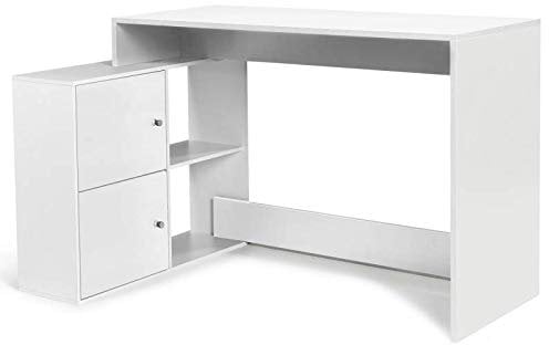 IDMarket - Bureau d'angle en Forme de L BOB avec Portes Blanc
