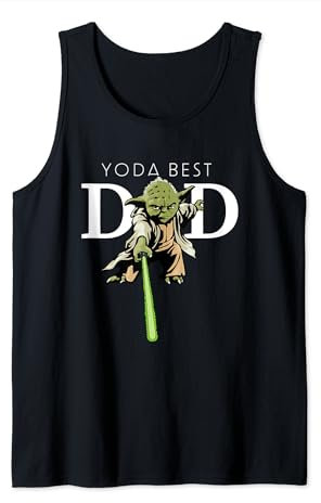 Star Wars Yoda Lightsaber Best Dad Father's Day Tank Top