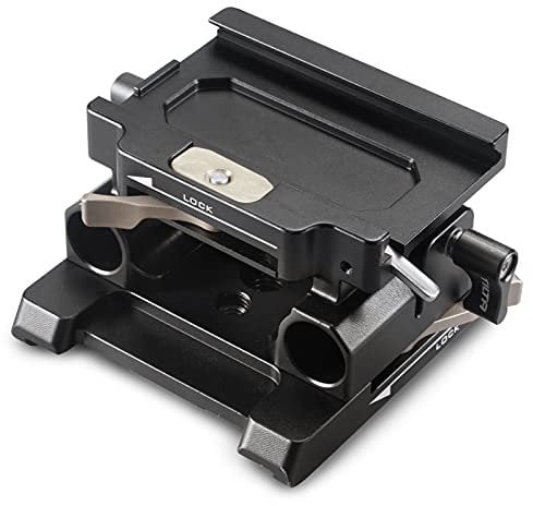Tilta 15mm Baseplate Type III Compatible with Canon 5D/7D Film Movie Making Accessories Camcorder Stabilizer Lightweight Durable - Black TA-BSP3-15-B