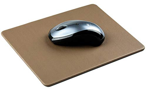 DELMON VARONE - Mouse Pad Personnalisable en Cuir de Pomme écologique recyclé - Tapis de Souris avec Dos antidérapant en Polaire - Mousepad d'ordinateur végétalien, Durable pour Le Bureau et Gaming