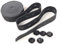 Buttonhole Elastic Band 3/4 Inch x 3 Yards (2.7 Meter) with 15 mm Resin Buttons x 5 Pcs Spool Expanded Adjustable for Clothing Jean Pant Skirts Wigs Craft Sewing Elastic Garment (Black)