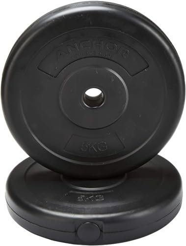 Weight plate disc vinyl (1 inch) weights set for lifting Dumbbell bars strength training home gym fitness workout 2.5kg, 5kg, 10kg, 20kg set (2.5kg x 2 = 5kg)