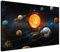 LANA KK Weltall Leinwand-Bild - Sonnensystem - Universum, Planeten, Galaxis, Sterne in 120 x 80 cm, Premium-Qualität auf Holz-Keilrahmen