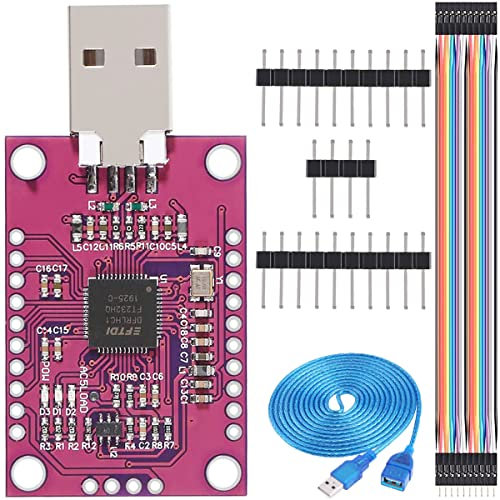 Youmile FT232H Multifunktionsmodul CJMCU FT232H USB zu JTAG UART/FIFO SPI/I2C-Modul, mit Pinheader USB-Verlängerungskabel Dupont-Kabel