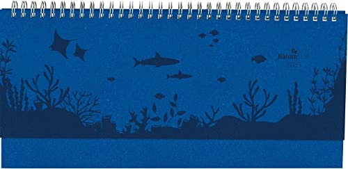 Tisch-Querkalender Nature Line Ocean 2023 - Tisch-Kalender - Büro-Kalender quer 29,7x13,5 cm - 1 Woche 2 Seiten - Umwelt-Kalender - mit Hardcover