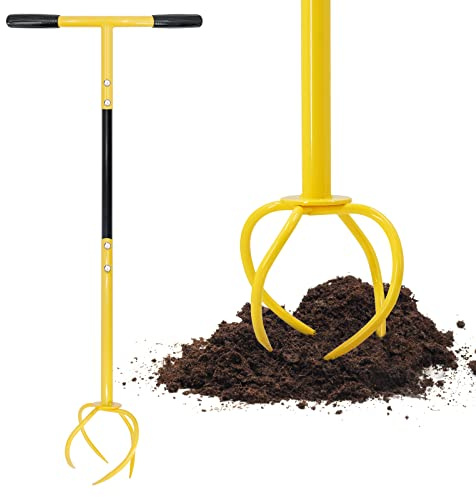 Altdorff Manual Twist Tiller for Gardening, Garden Claw Hand Tiller with Ergomomic Handle, Steel Cultivator Tiller Lawn Aerator Soil Lossener for Gardening Bed and Plant Box