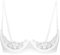 Agoky Women's Sexy 1/4 Cup Lace Bra Padded Unlined Underwire Push Up Balconette Every Day Bra White A XXL