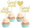 SYKYCTCY 24 Pack We Will Miss You Cupcake Toppers Glitter Red Love Heart Good Luck Cupcake Picks Retirement Theme Going Away Party Cake Decorations Gold