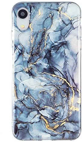 Marble Case for iPhone XR, iPhone XR Phone Case Shockproof Back Case for Women Men Ultra Slim Silicone Gel Anti-scratch Protective Bumper Cover for iPhone XR, Grey