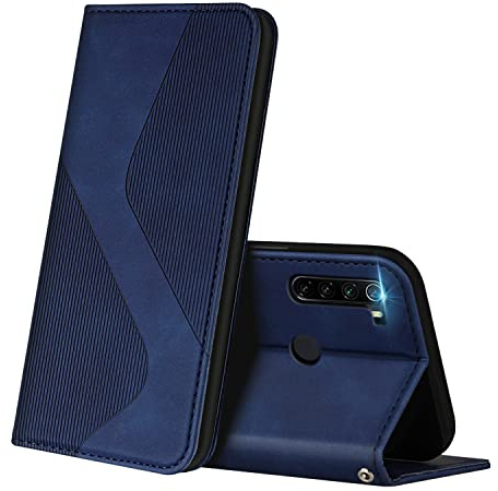 ZONNAVI Coque pour Xiaomi Redmi Note 8, Premium Étui Housse en Cuir de Protection avec [Emplacements Cartes] [Magnetique], Clapet Folio Portefeuille pour Xiaomi Redmi Note 8 (Bleu)
