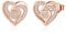 Jrêveinfini Herz Ohrringe Rosegold Silber 925 Stecker, Modeschmuck Ohrstecker Damen, Hypoallergene Ohrringe Damen Geschenke für Frauen Mama Zum Muttertag