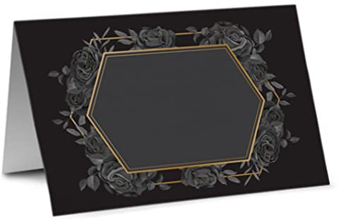 Partycards Tischkarten Geburtstag, Tischkarten Hochzeit, Tischdeko Hochzeit, Hochzeitsdeko Tisch - 50 Stück, Namensschilder, DIN A7, Platzkarten Kommunion, Namenskarten Konfirmation, Taufe