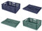 Spesh 4 Stücke Faltbare Aufbewahrungskorb Kunststoff Aufbewahrungskiste Lagerkisten für Küche, Schlafzimmer, Arbeitszimmer (2 Stück Blau +2 Stück Dunkelgrün, 40*30*15cm)