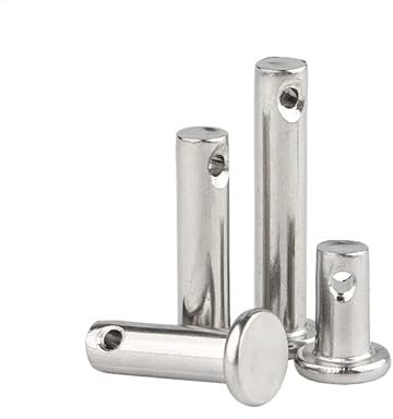 KAYRAM 10 Stück M3 Edelstahl 304 Schaft Flachkopfstifte mit Loch Positionierung zylindrischer Gabelkopfschraube 328 (Größe: M3 (10 Stück), Farbe: 16 mm)