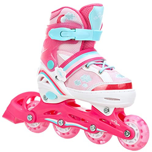 RAVEN Inline Skates Inliner für Kinder Mädchen verstellbar (Zoya, 30-33 (18,5cm-20,5cm))