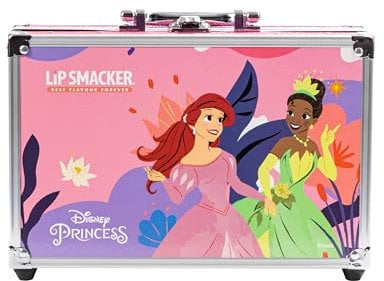 Lip Smacker Disney Princess Traincase, Schminkset für Mädchen, 40+ Make-up Produkte für Gesicht, Lippen und Nägel, Inklusive Beautyzubehör für Haare und Make-up