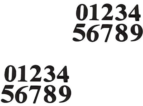 Housoutil 2 Sets Elegante Moderne Hausnummer Schild Plakette Adressziffern Aufkleber Für Tür Hotel Schwarz 10 Stück * 2