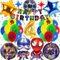 Marve Geburtstagsdeko 4 Jahre, 31 Stück Superhelden Geburtstag Luftballons, Avenge Geburtstag Deko, Superhelden Deko Geburtstag Kinder, Superheld Party Luftballons Dekoration mit 3D Folienballon