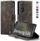 XYGLOW Handyhülle für Samsung Galaxy S24 5G Hülle Klappbar Premium PU Lederhülle Klapphülle【RFID Schutz】 Kartenfach Standfunktion Schutzhülle für Samsung S24 5G Flip Case Wallet Tasche Cover, Kaffee