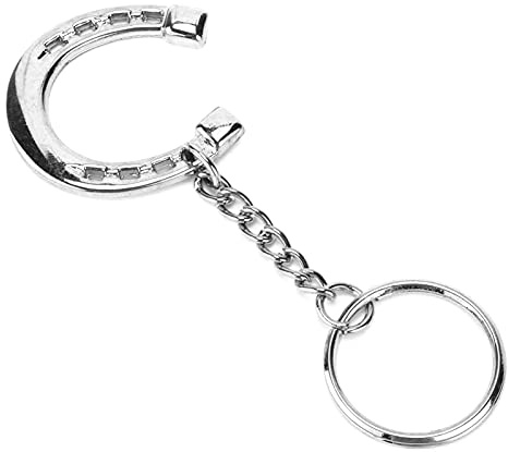 Porte-clés en forme de fer à cheval, Porte-clés en alliage d'aluminium en forme de fer à cheval pour voiture, Décoration de clé, Design élégant, avec contrôle d'accès
