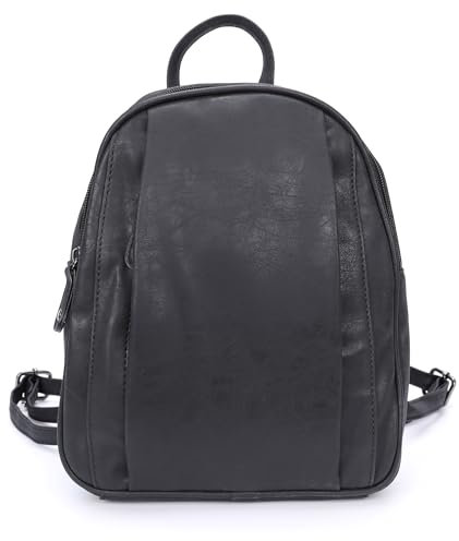 irisaa Damen Rucksack Klein, Daypack Tasche Rucksackhandtaschen mini Schultertasche für Frauen und Mädchen, DKB Farbe:Schwarz