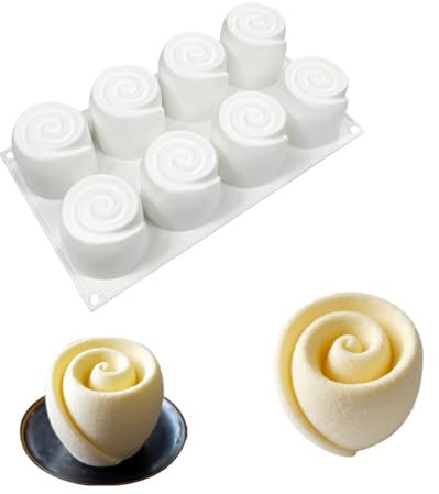 Moule en Silicone, Moule à Gâteau en Silicone Moule de Gâteau Mousse 3D Moule Silicone Patisserie Moule Entremet Silicone Moule à Dessert Moules à Chocolat pour Gâteaux Mousse Gelée Chocolat