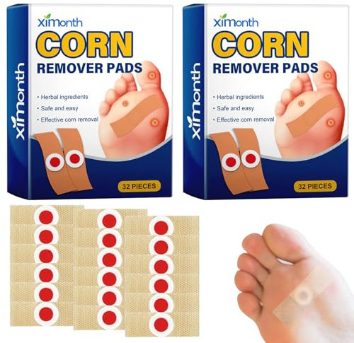 ZOCONE 64 Stück Hühneraugenpflaster Fußsohle zum Hühneraugen Corn Removal Pads Schwamm Hühneraugen Entferner Pflaster Füße Selbstklebend Hühneraugen Entfernen Fuß Hühneraugen Pflaster Hornhautpuffer
