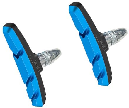 Ruayia Bremsschuhe für V-Brake, 1 Paar Fahrrad Bremsbacken 70mm, Hohe Bremsleistung Bremsschuhe für Seitenzugbremse V-Bremse, 2 Stück Bremsbeläge Bremsschuh Set mit Bolzen - Schwarz und Blau